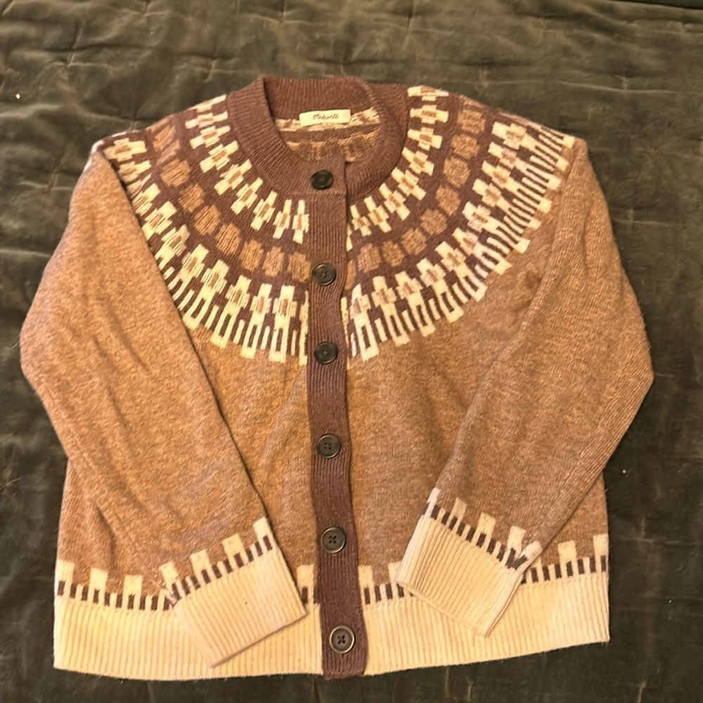 Madewell Fair Isle Cardigan Small